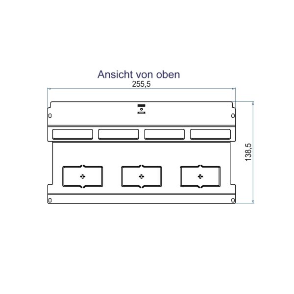 Produktbild WAD 146 402  -  Steckdoseneinsatz Typ 46, für 4 FLF, horizontal, leer
